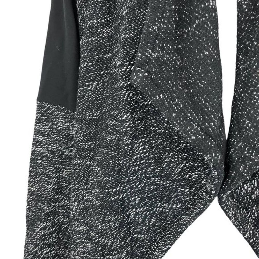 BNCI Women's Black & White size Large Open Cardigan Sweater Asymmetrical Jacket - Picture 3 of 16